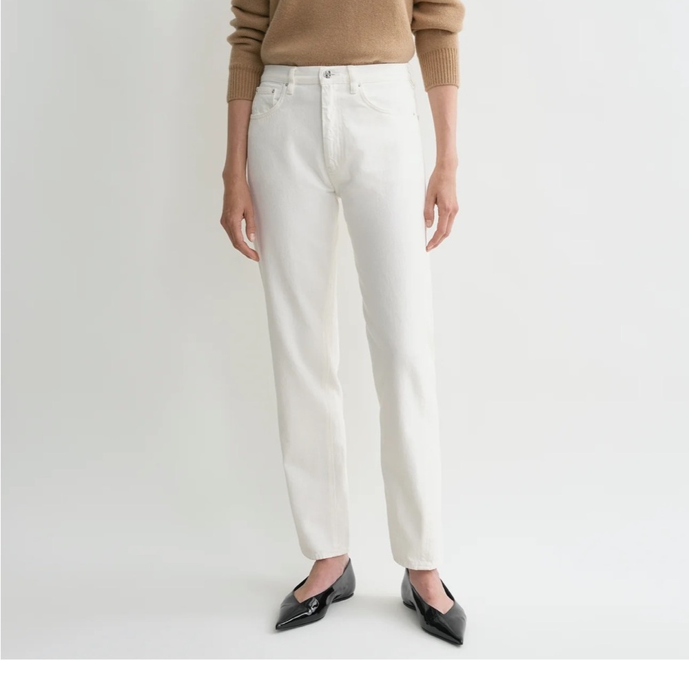 TOTEME Barrel Leg White Jeans 28x30